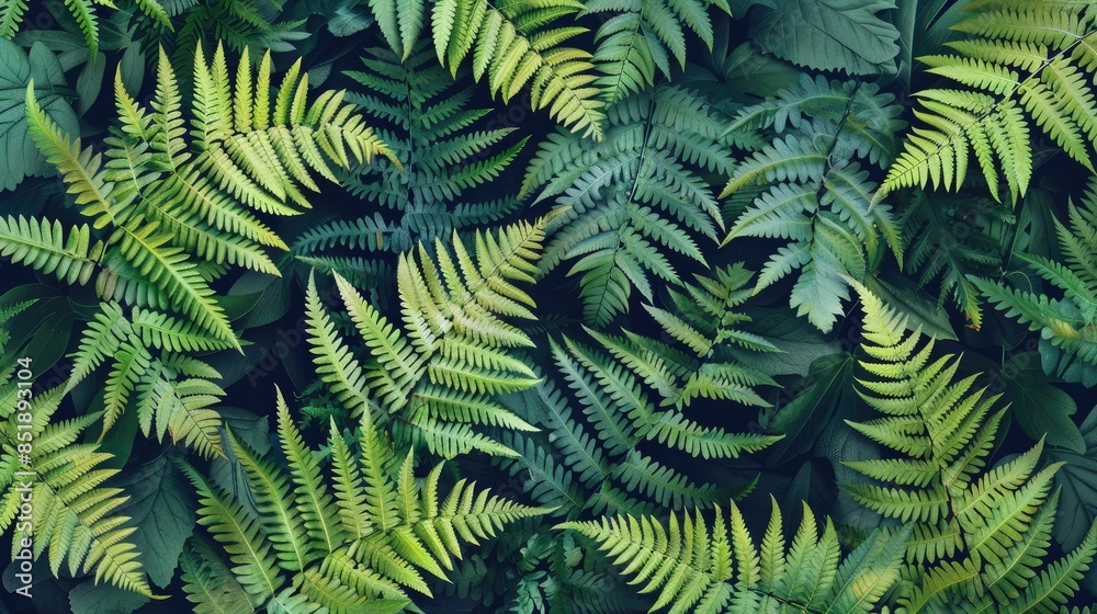 Whimsical fern leaves background natural Whimsical fern leaves background natural