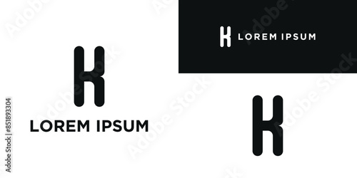 Simple letter K logo design template. Premium Vector