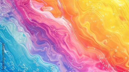 Wallpaper Mural Surreal spectrum of oil swirling in water Torontodigital.ca