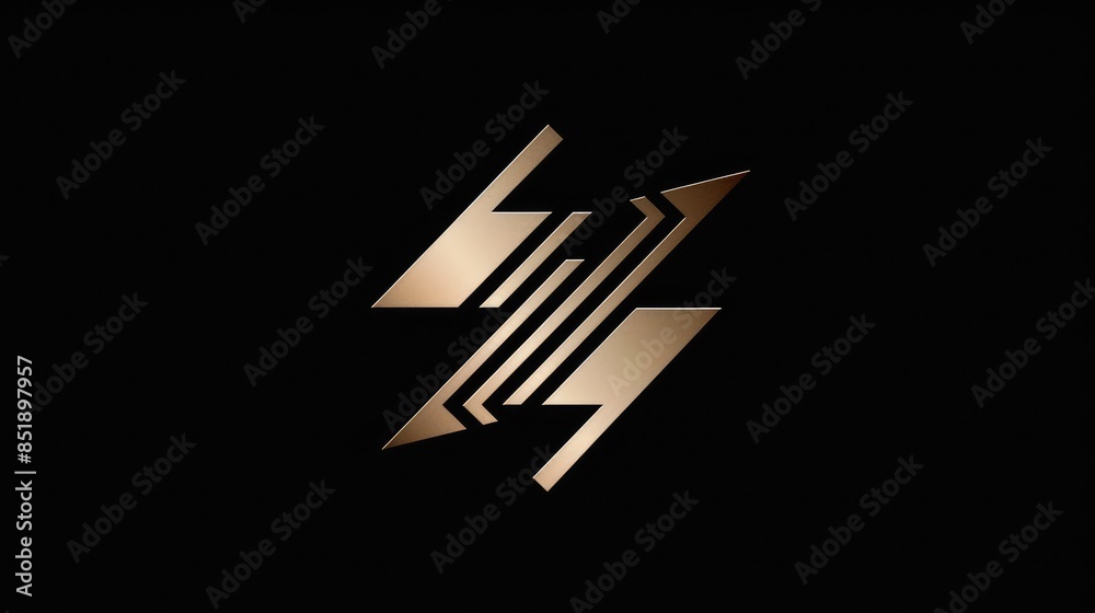 Inward Facing Arrow Initial Letter Logo Design Inward Facing Arrow Initial Letter Logo Design