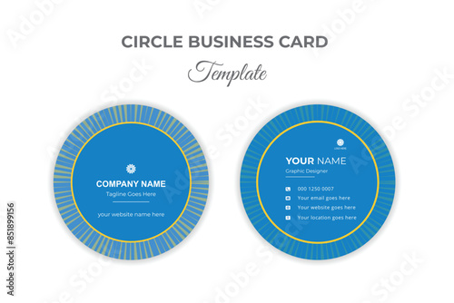 Circle Simple minimalist creative business card design template