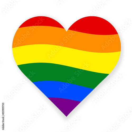 Free Download Heart in the rainbow LGBT flag colors icon on a transparent background card poster design for LGBT Pride Month. Happy LGBT Pride Month, LGBT Gay Pride - GFXLoad