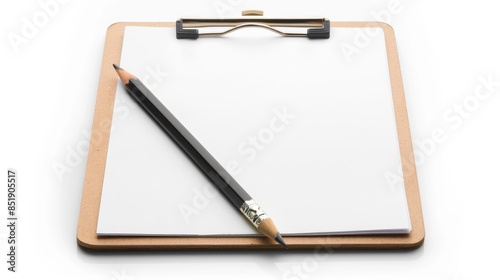 Wallpaper Mural Clipboard and pencil on white background Torontodigital.ca