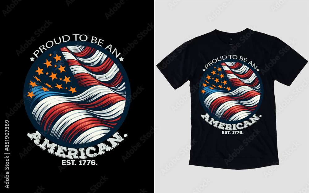 American independent day t-shirt design.