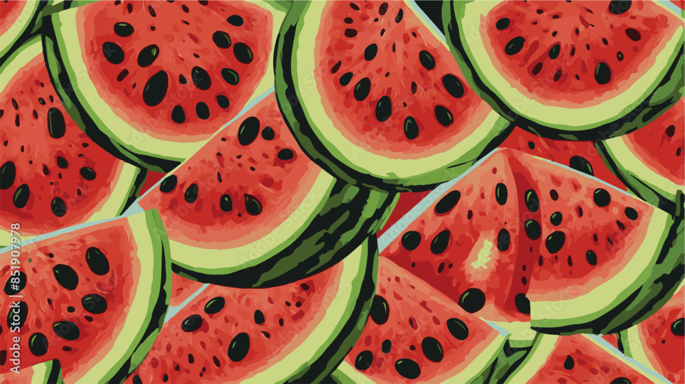Vector watermelon background with seeds. Vector watermelon background with seeds.