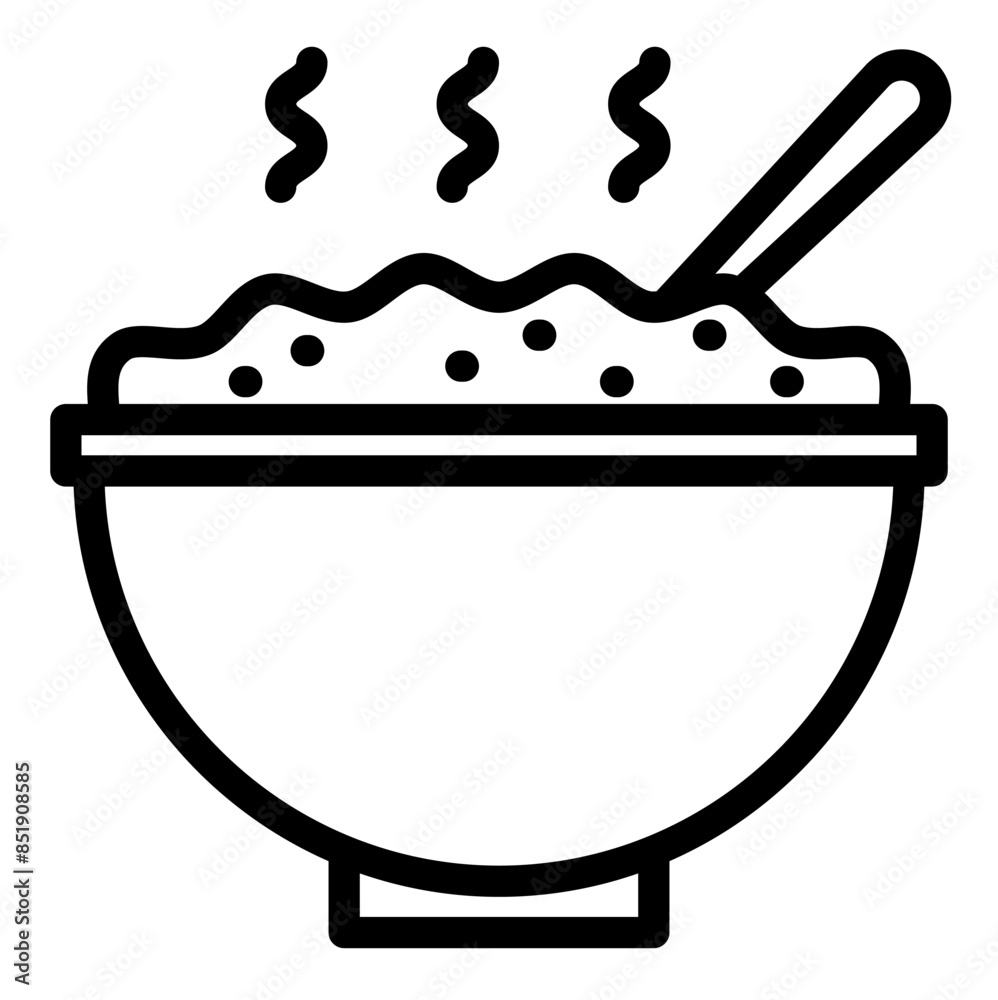porridge line icon vector illustration isolated on white background porridge line icon vector illustration isolated on white background