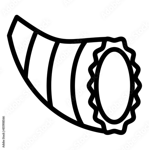 cornucopia line icon vector illustration isolated on white background
