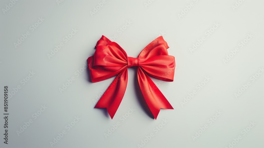 Red bow on white background Red bow on white background