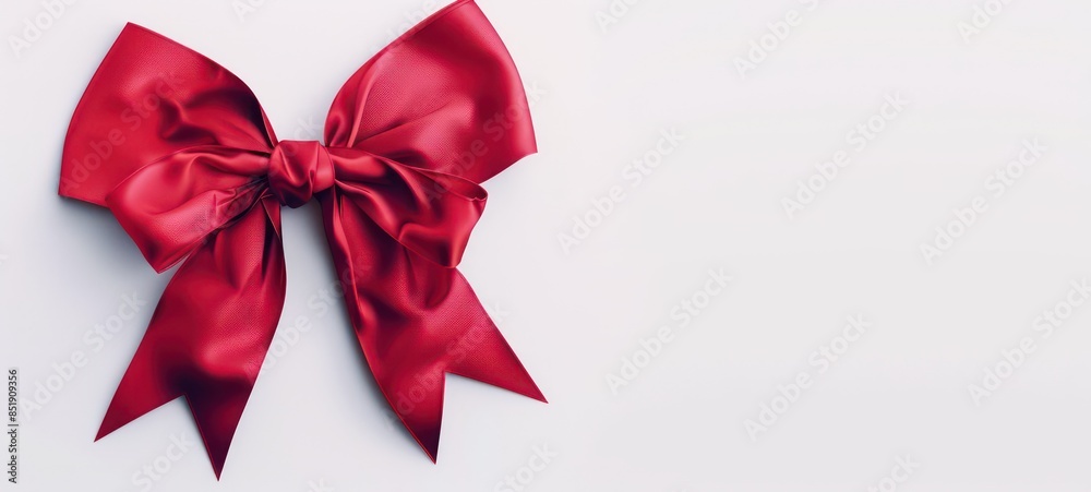 Red bow on white background Red bow on white background
