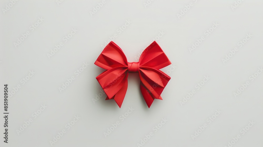 Red bow on white background Red bow on white background