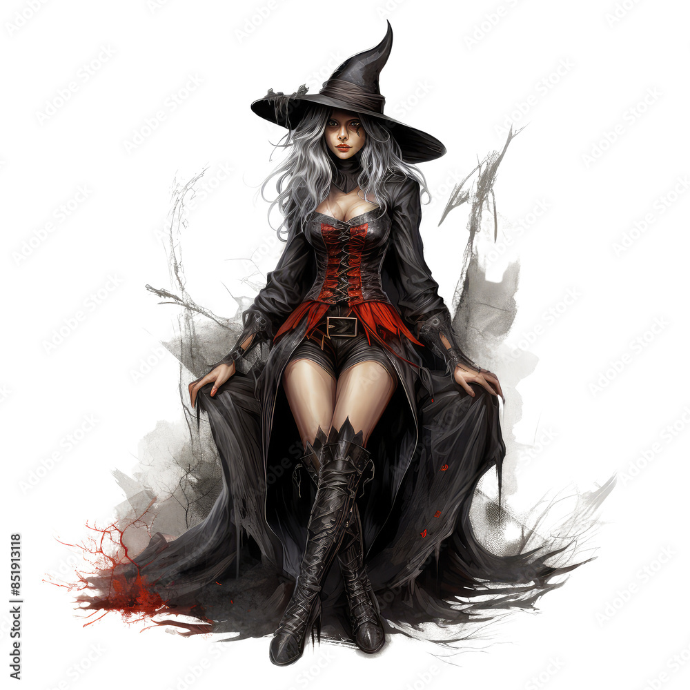 A woman in a black robe and a black hat A woman in a black robe and a black hat