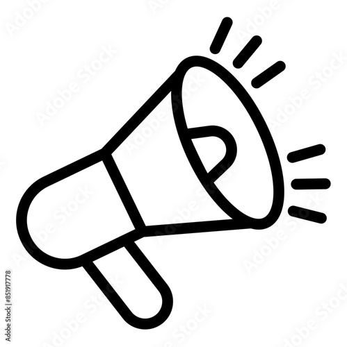 megaphone line icon vector illustration isolated on white background