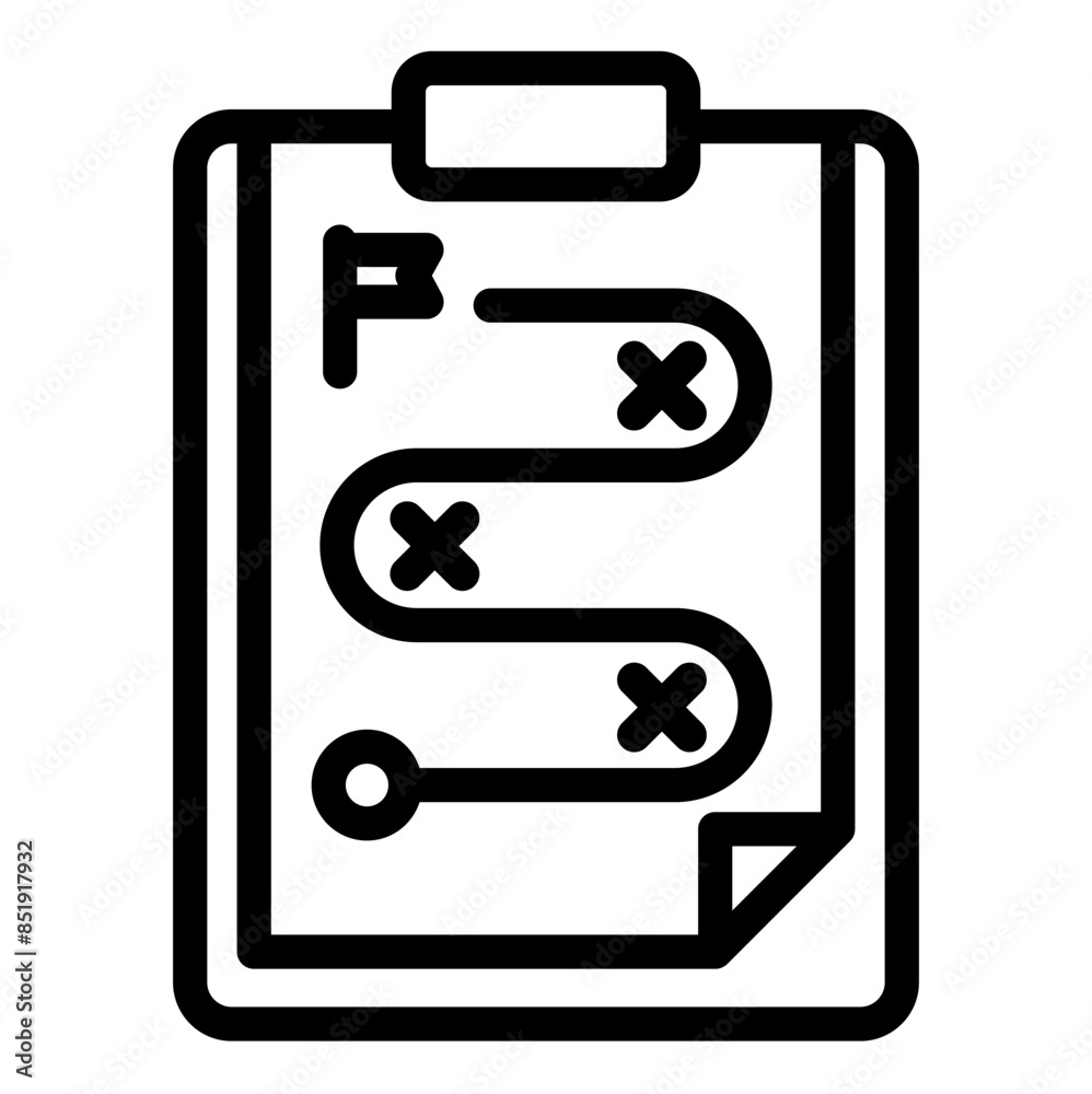 strategy line icon vector illustration isolated on white background strategy line icon vector illustration isolated on white background