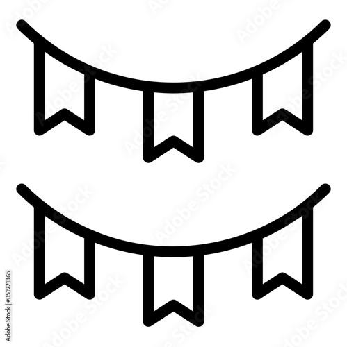 flags line icon vector illustration isolated on white background