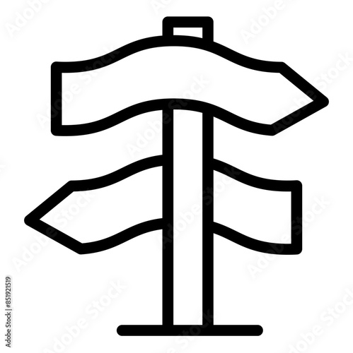 signpost line icon vector illustration isolated on white background