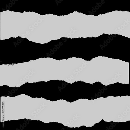 Torn paper strips set