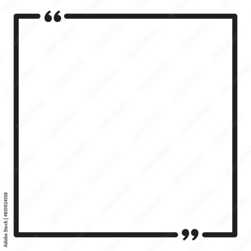 Obraz premium Quote box frame.Text blog information block icon .Quote info box quotation icon. vector illustration. white background.