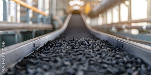 Conveying Biomass to Pyrolysis Reactor for Biochar Production. Concept Biochar Benefits, Pyrolysis Process, Biomass Feedstock, Conveyor Systems