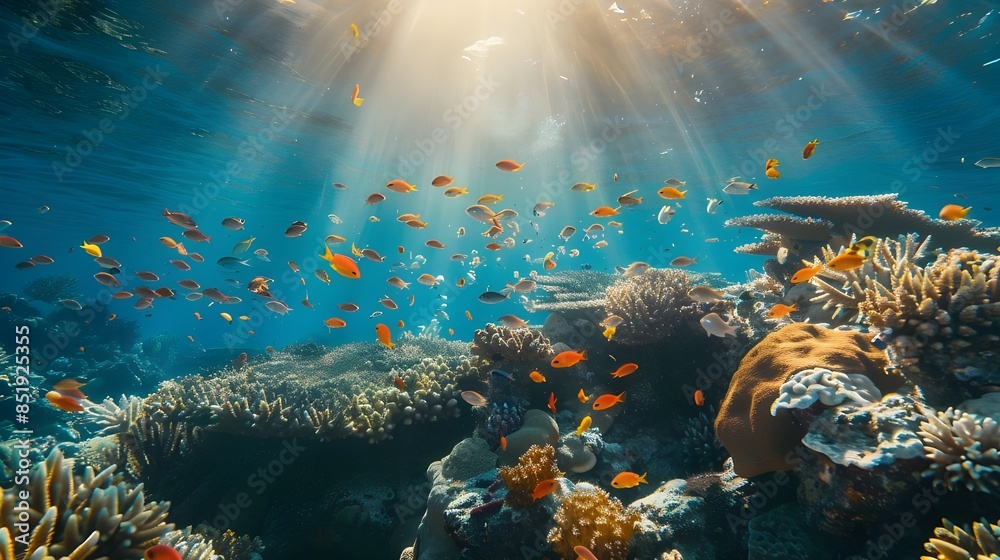 coral reef with fish coral reef with fish