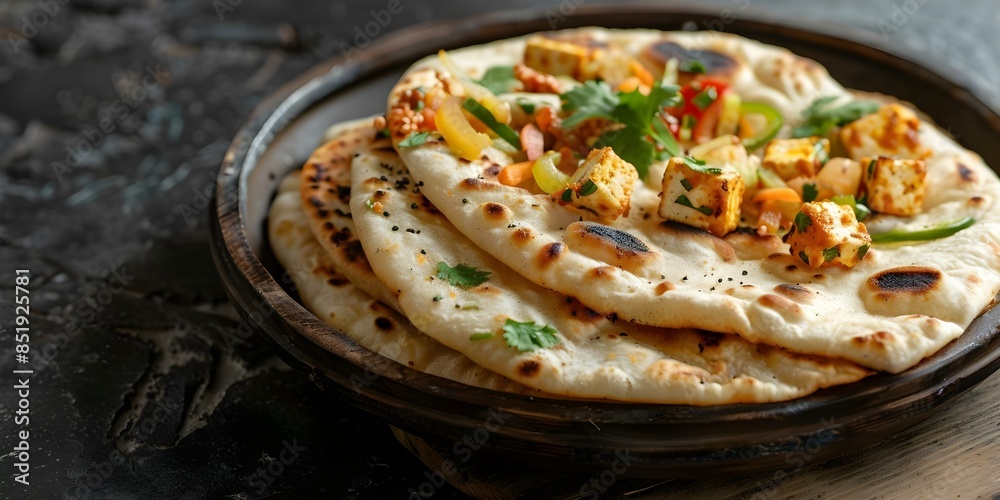 Assortment of Indian Street Food Featuring Masala Roti, Paneer Paratha ...