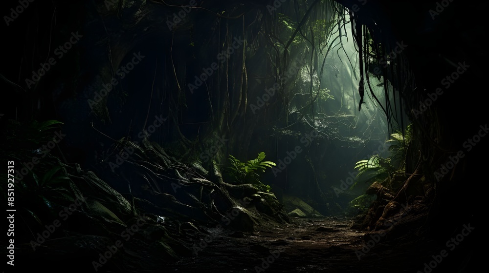 Fototapeta premium cave in the jungle