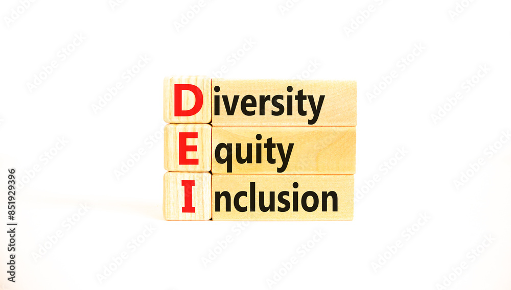 DEI diversity equity and inclusion symbol. Concept words DEI diversity equity inclusion on blocks on beautiful white background. Business DEI diversity equity and inclusion concept. Copy space. DEI diversity equity and inclusion symbol. Concept words DEI diversity equity inclusion on blocks on beautiful white background. Business DEI diversity equity and inclusion concept. Copy space.