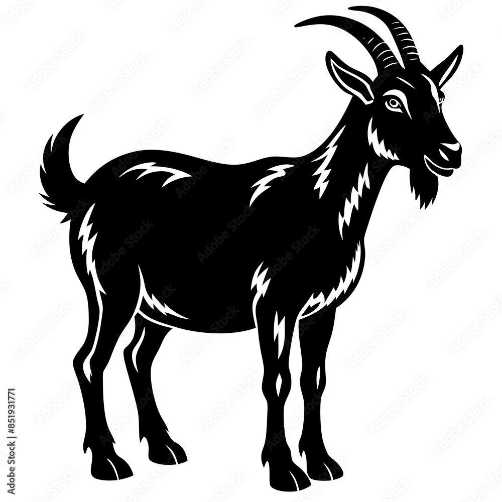 goat on a white background goat on a white background