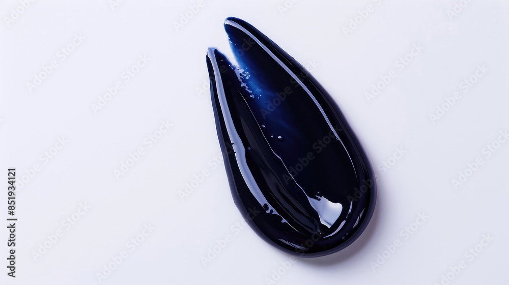 Shiny navy blue nail polish on a white background Shiny navy blue nail polish on a white background