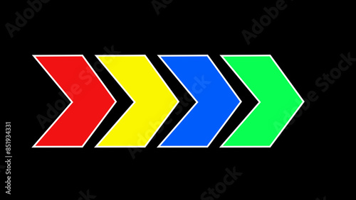 Colorful Arrows Sticker going to the right side
