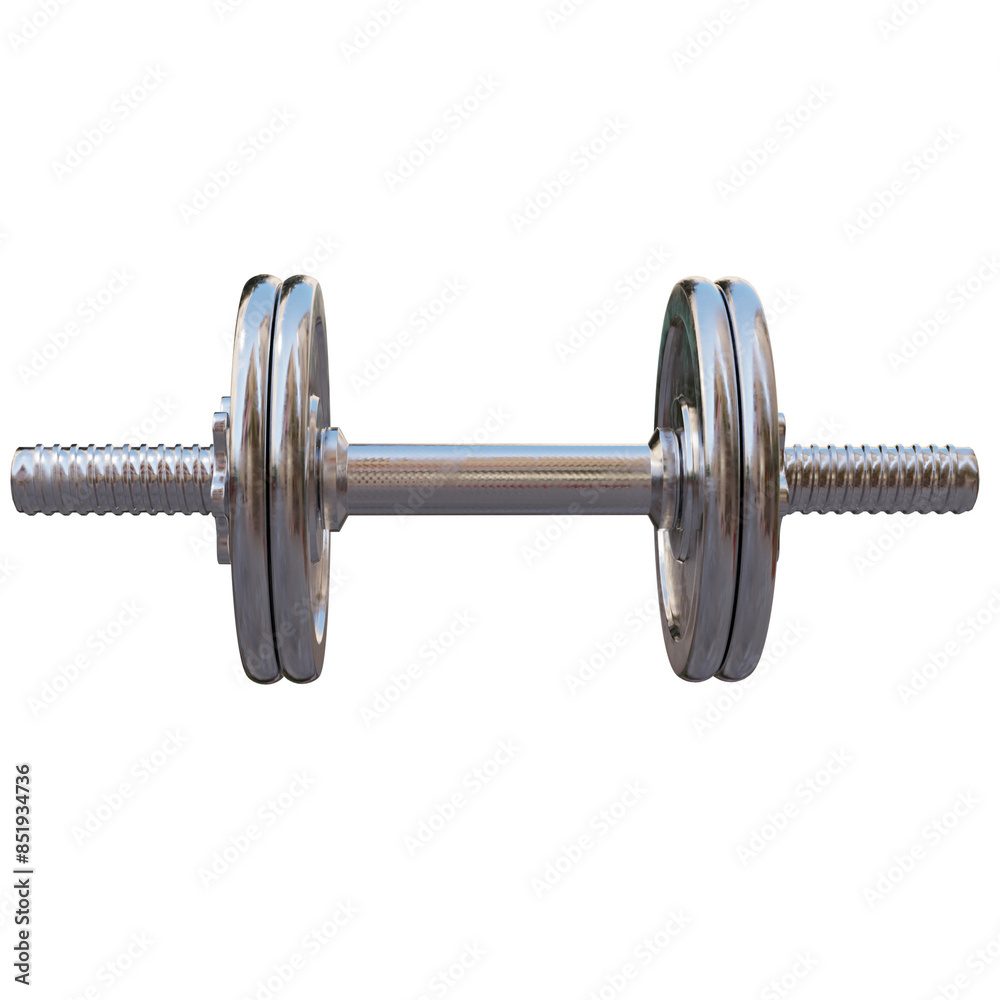 3d render metal dumbell with transparent background 3d render metal dumbell with transparent background