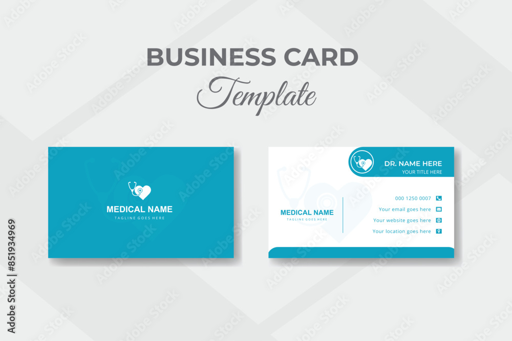 Medical dental business card design template Medical dental business card design template