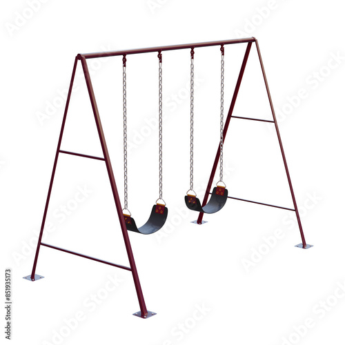 3d render swing with transparent background