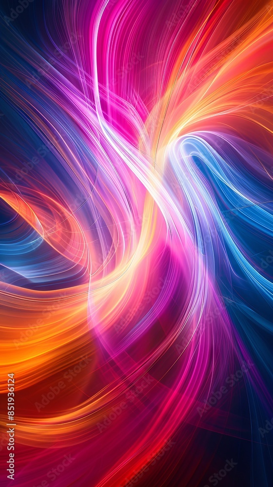 An ethereal background of swirling light trails in vibrant colors, creating a dynamic, luminous effect An ethereal background of swirling light trails in vibrant colors, creating a dynamic, luminous effect