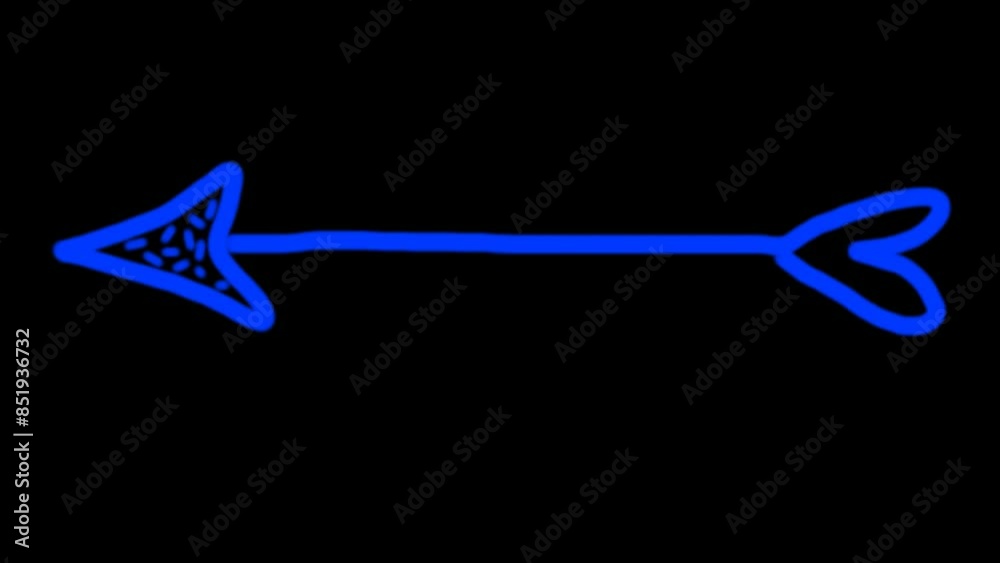 Hand drawn arrow with alpha channel.