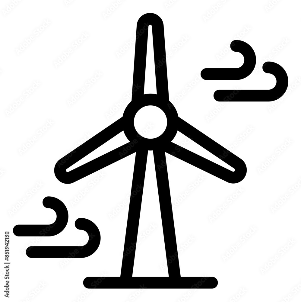 windmill line icon vector illustration isolated on white background windmill line icon vector illustration isolated on white background