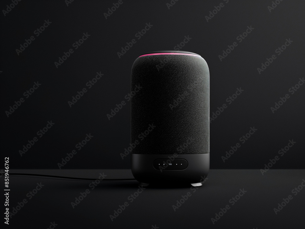 Smart Speaker on Black Background Smart Speaker on Black Background