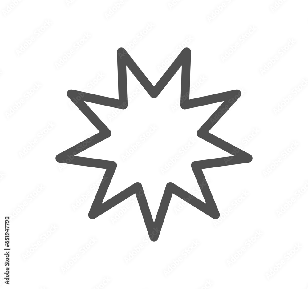 Futuristic sparkle related icon outline and linear vector.
