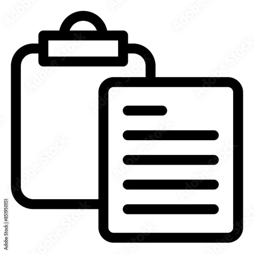 clipboard line icon vector illustration isolated on white background