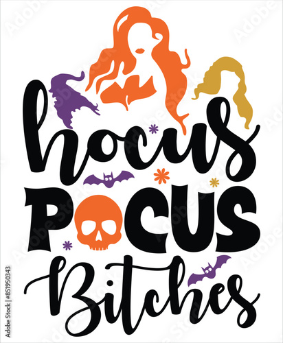 Halloween Hocus Pocus Bitches Silhouettes