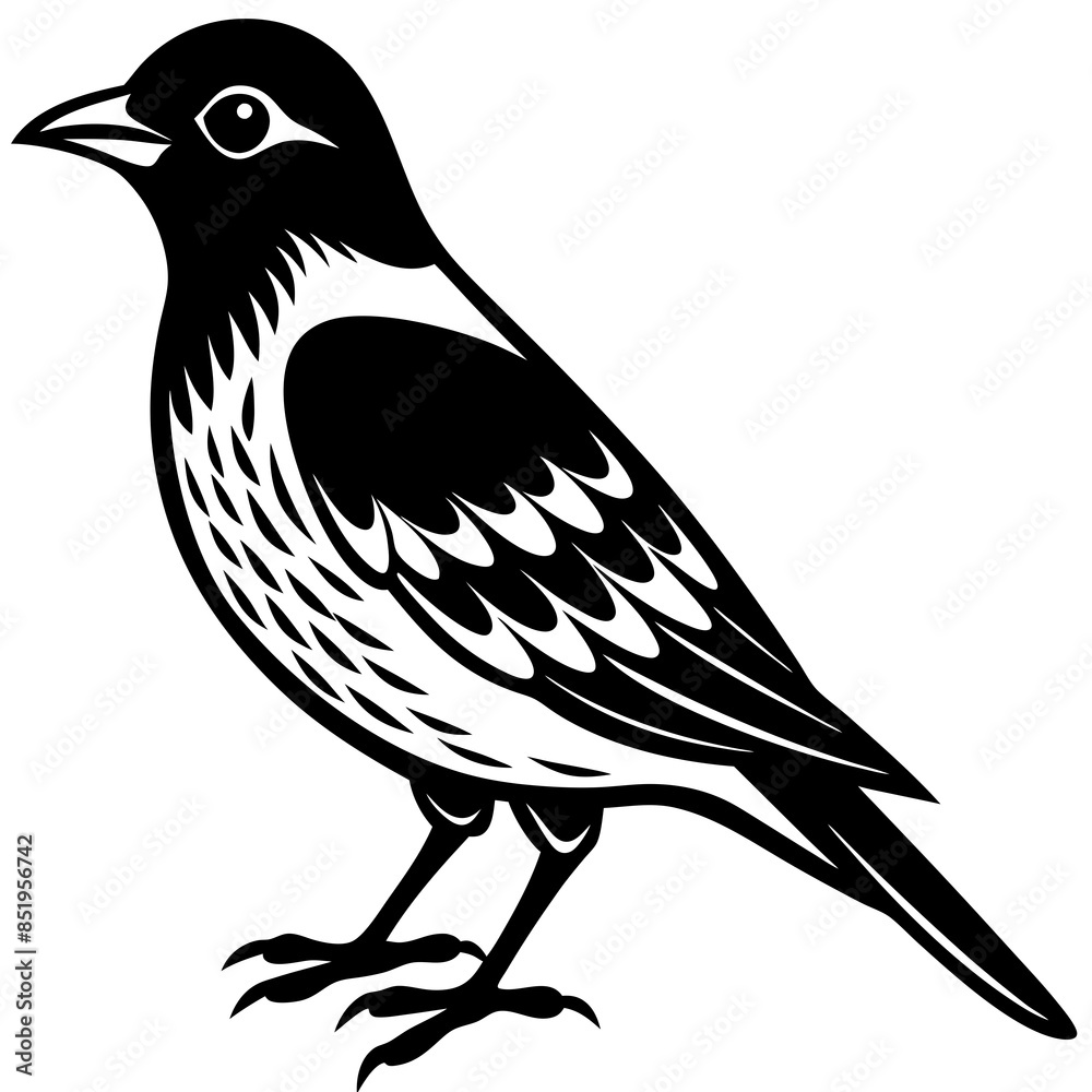 Fototapeta premium bird vector silhouette illustration svg file 