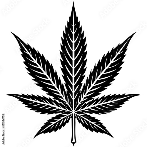 cannabis leaf vector silhouette illustration svg file 
