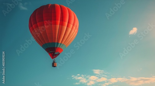 Hot Air Balloon Flying in the Sky © yganko