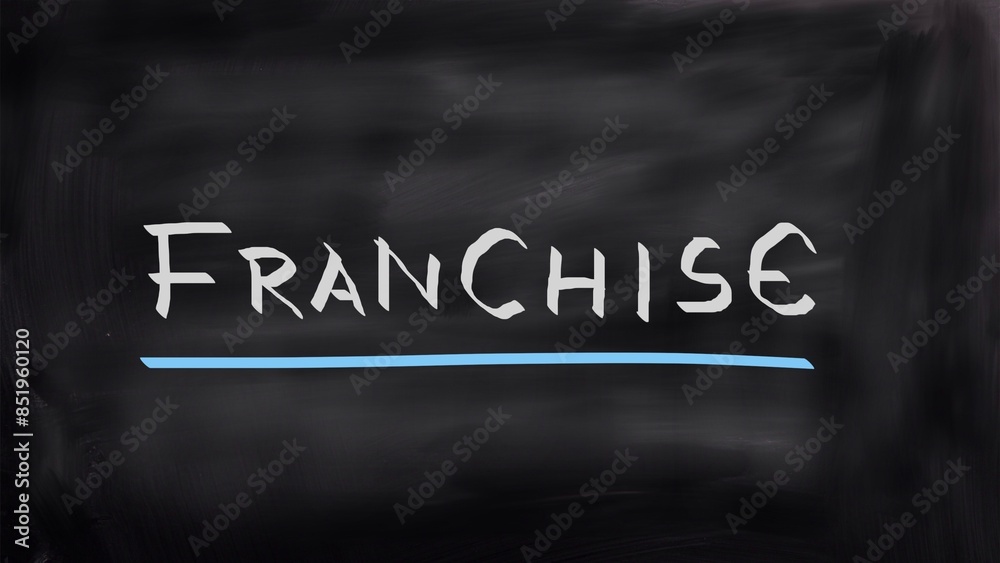 Fototapeta premium Franchise handwritten on blackboard 