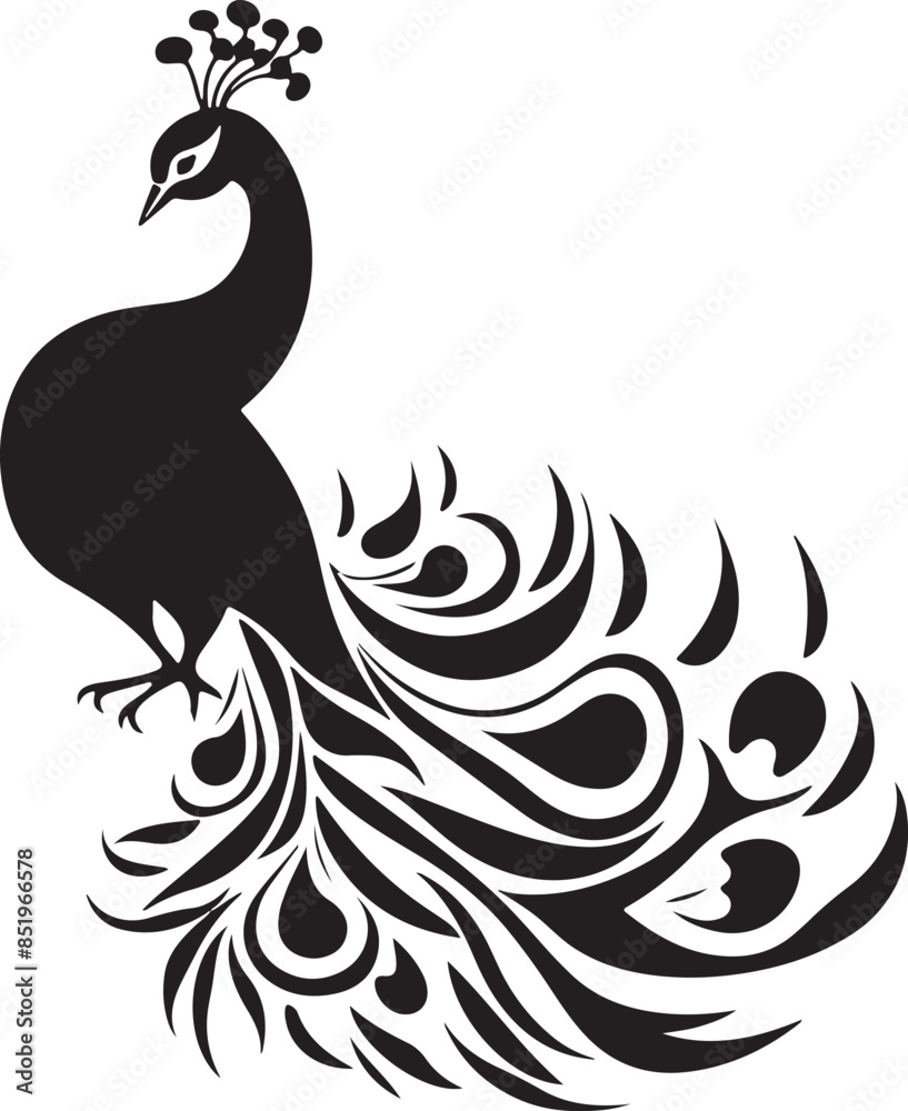 Fototapeta premium peacock silhouette