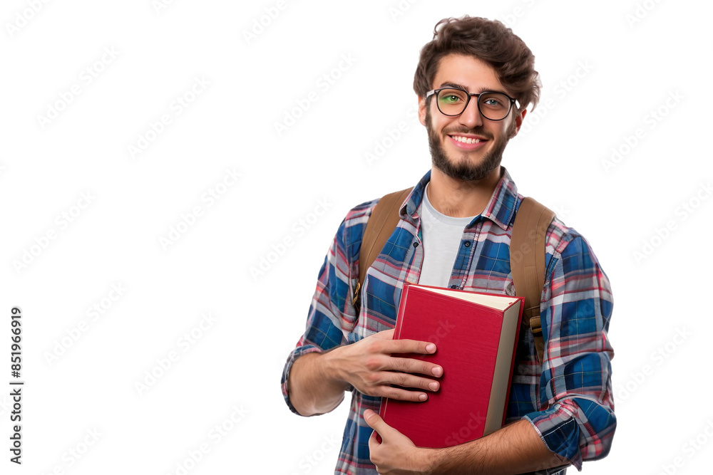 Tutor Holding Textbook Isolated on Transparent Background Tutor Holding Textbook Isolated on Transparent Background