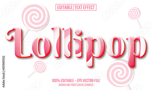 lollipop editable text effect