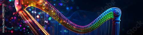 Bright, Neon Harp photo