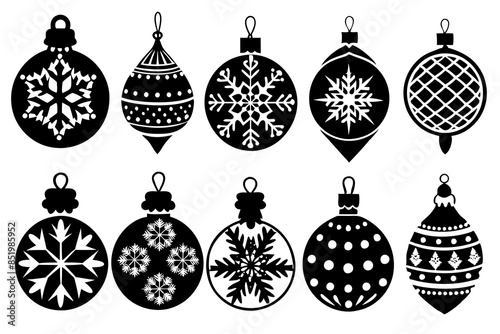 Christmas ornament vector silhouette illustration