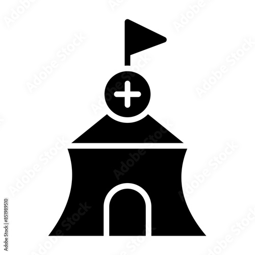 Camp Glyph Icon
