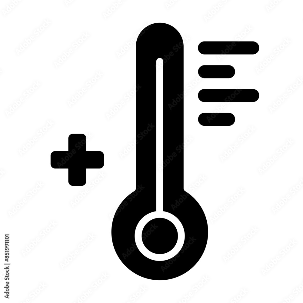 Thermometer Glyph Icon